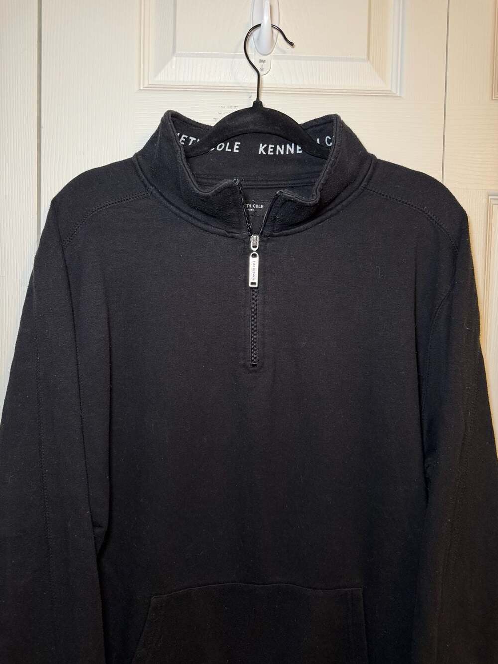 Kenneth Cole New York Quarter Zip Sweatshirt Size XL Black